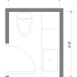 Small powder room layout